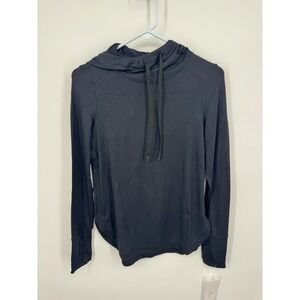 NWT CRZ Yoga Athletic Hoodie Women's XS Black Pullover Long Sleeve Drawstring
